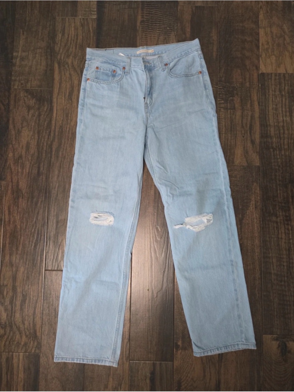 Light Blue Distressed Women's Jeans